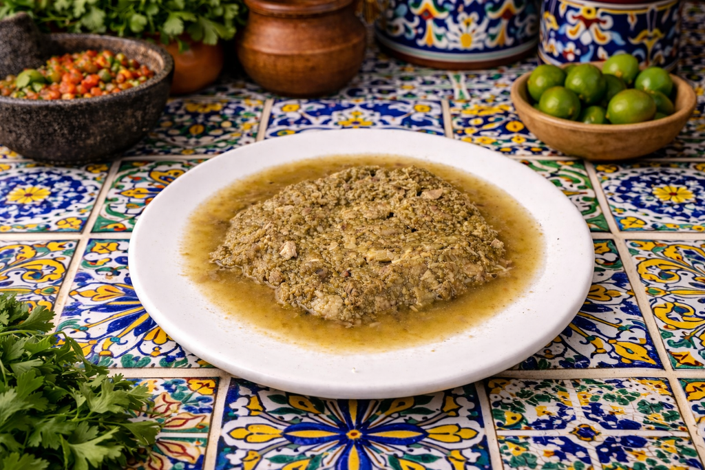 CARNE DE CERDO EN MOLE VERDE