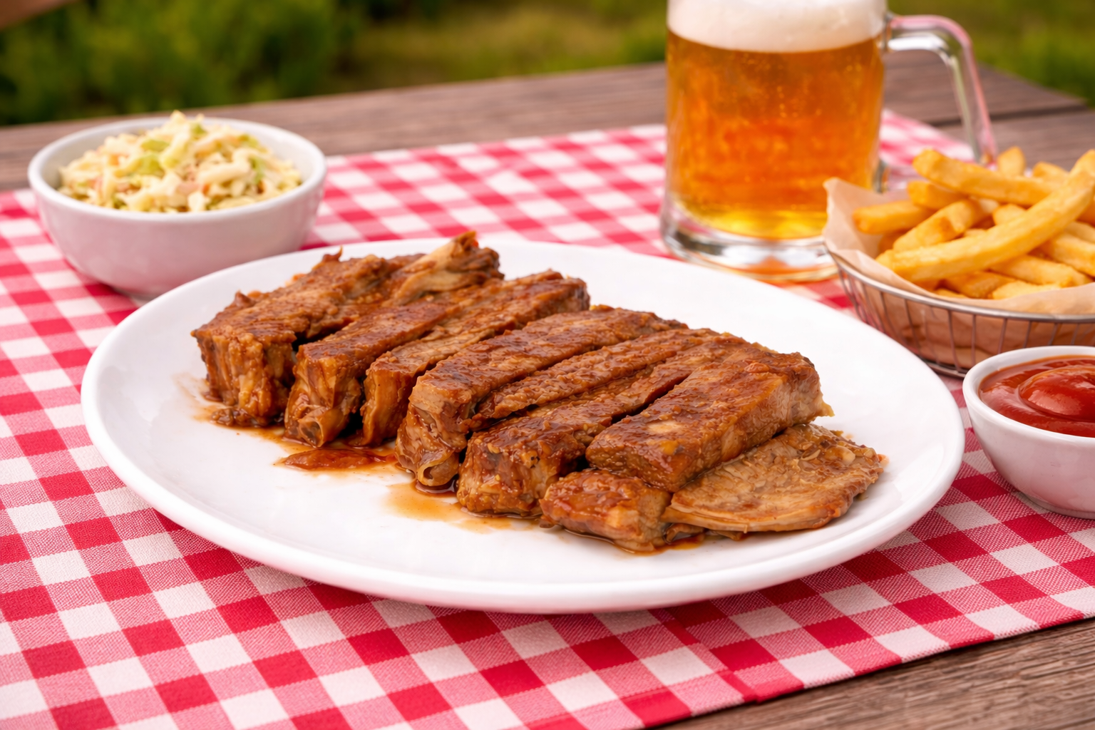 COSTILLAS DE CERDO EN SALSA BBQ