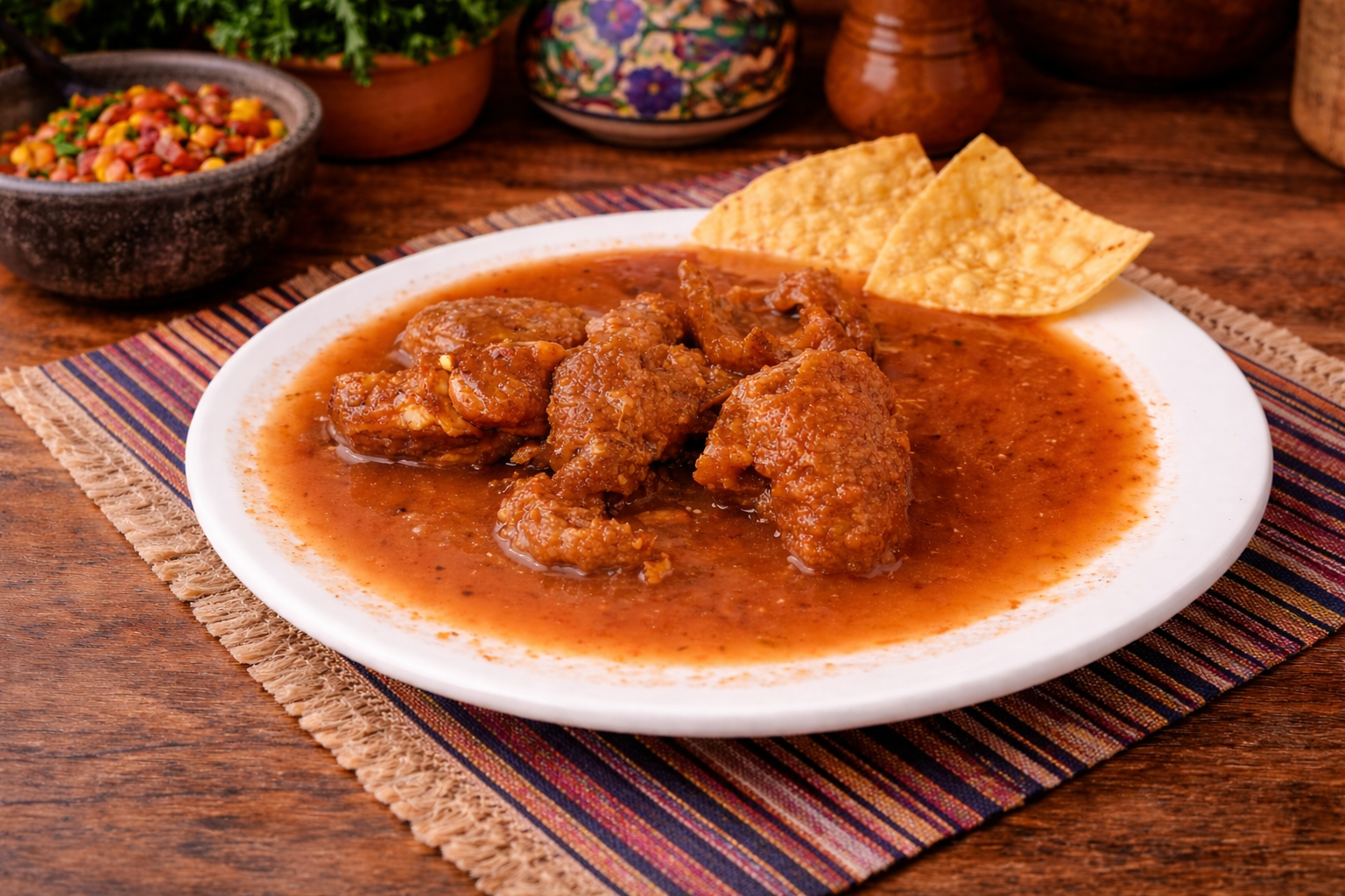 CHICHARRON EN SALSA ROJA