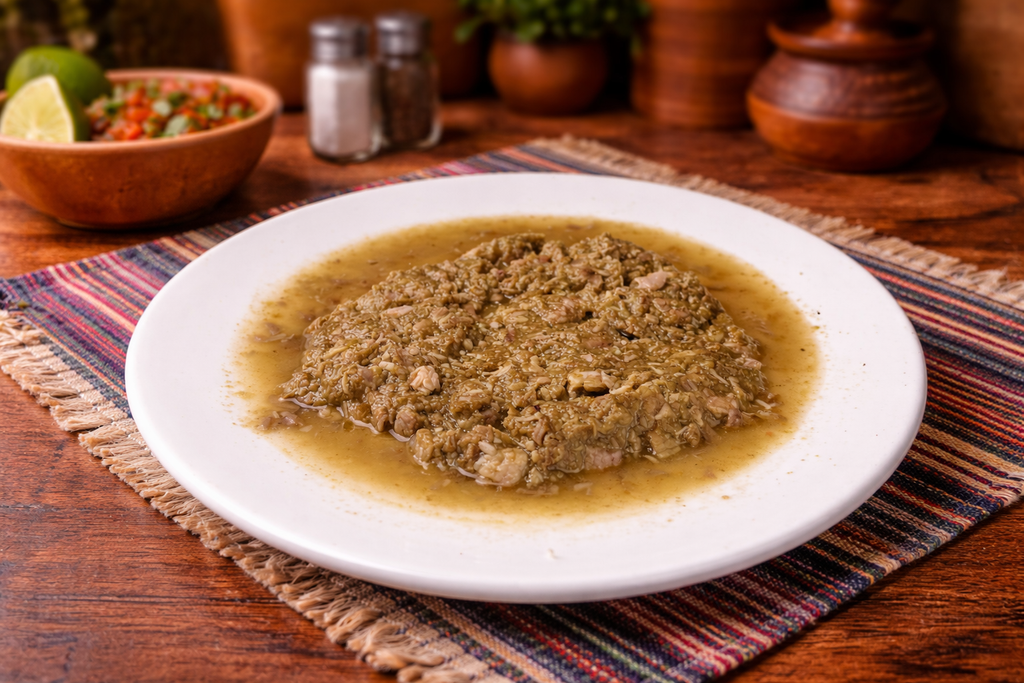 CARNE DE CERDO EN MOLE VERDE
