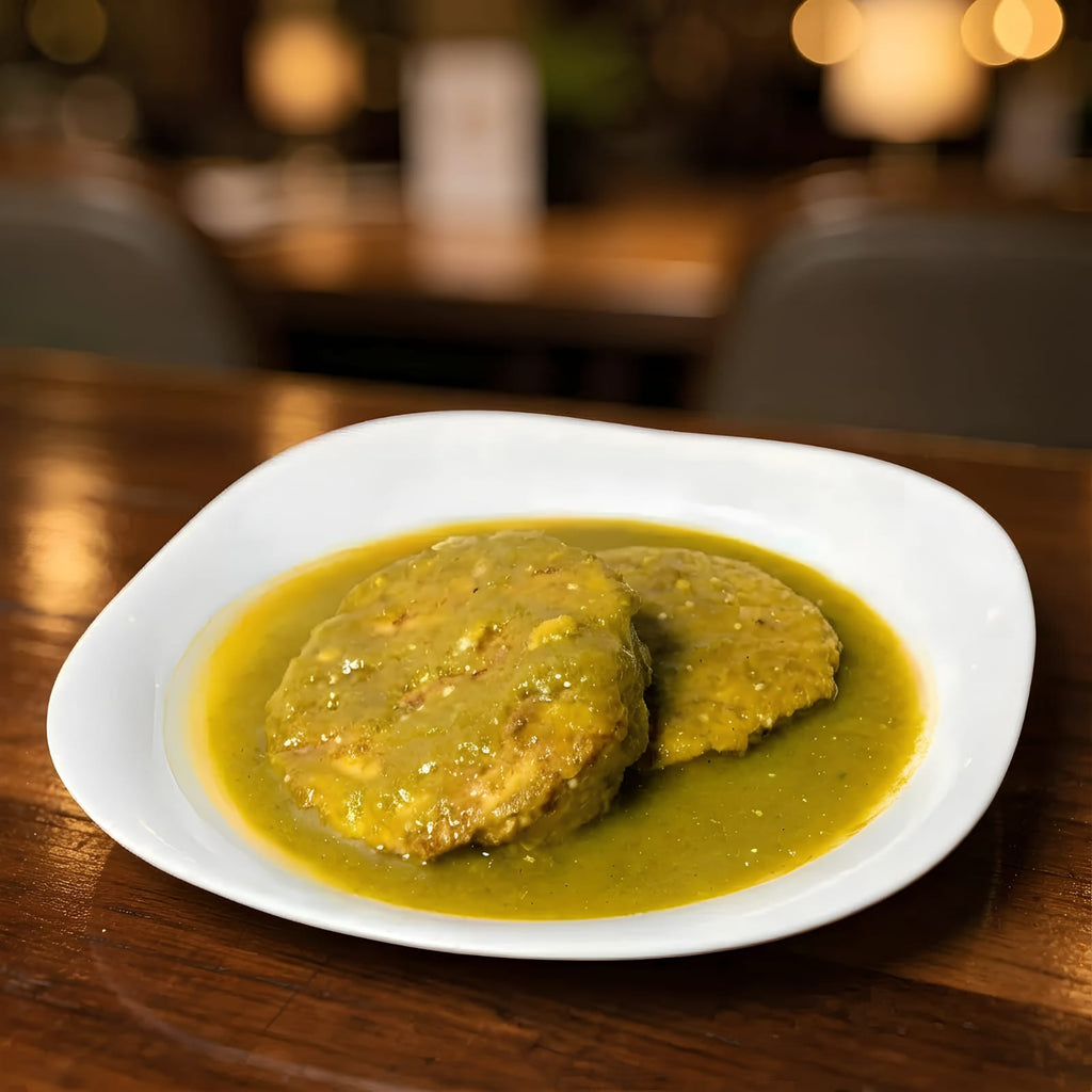 TORTAS DE POLLO EN SALSA VERDE