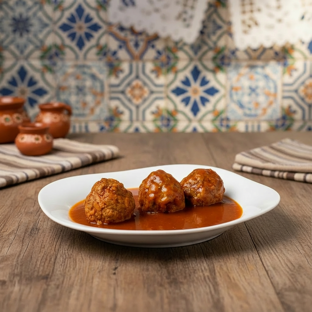ALBONDIGAS EN JITOMATE CON CHIPOTLE
