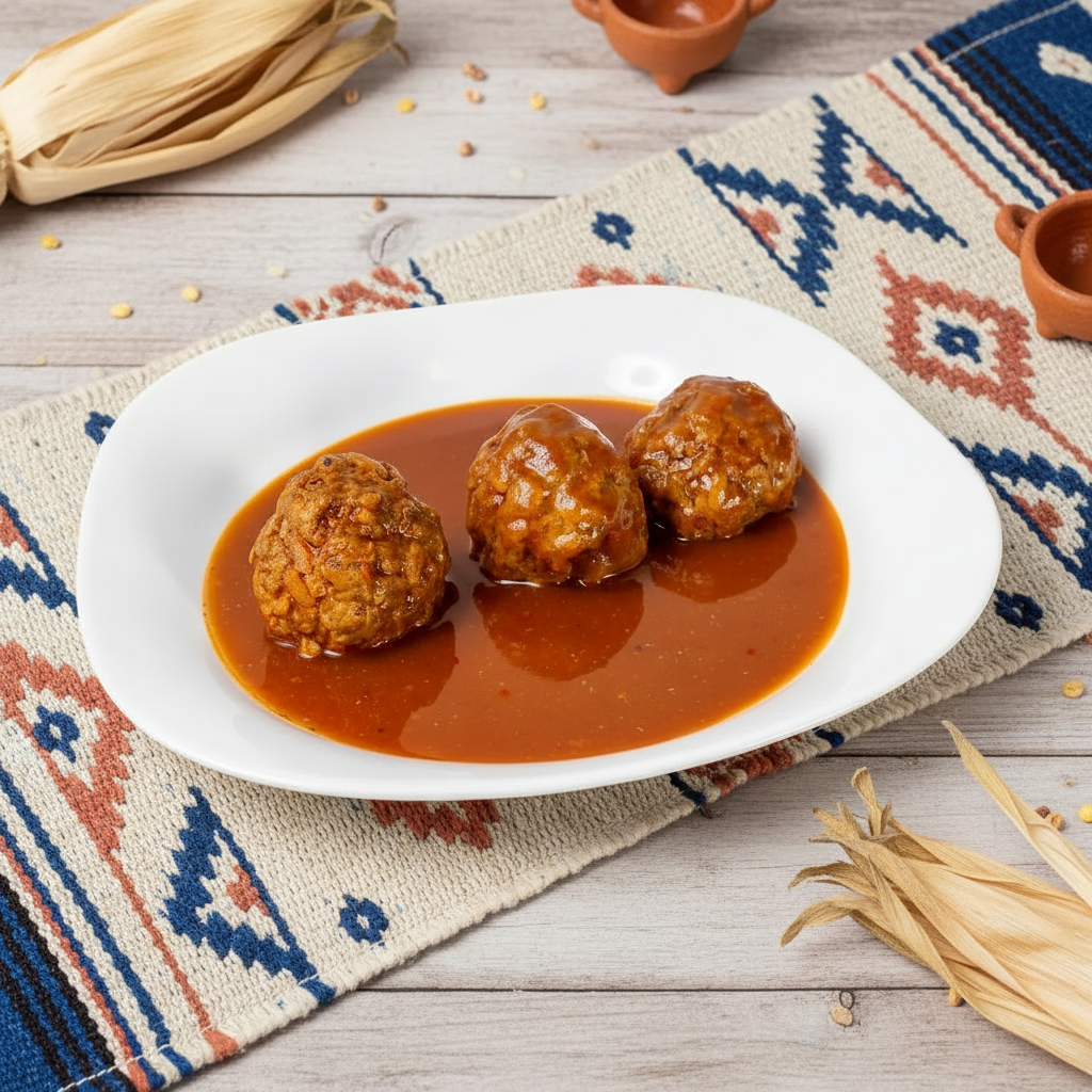 ALBONDIGAS EN JITOMATE CON CHIPOTLE