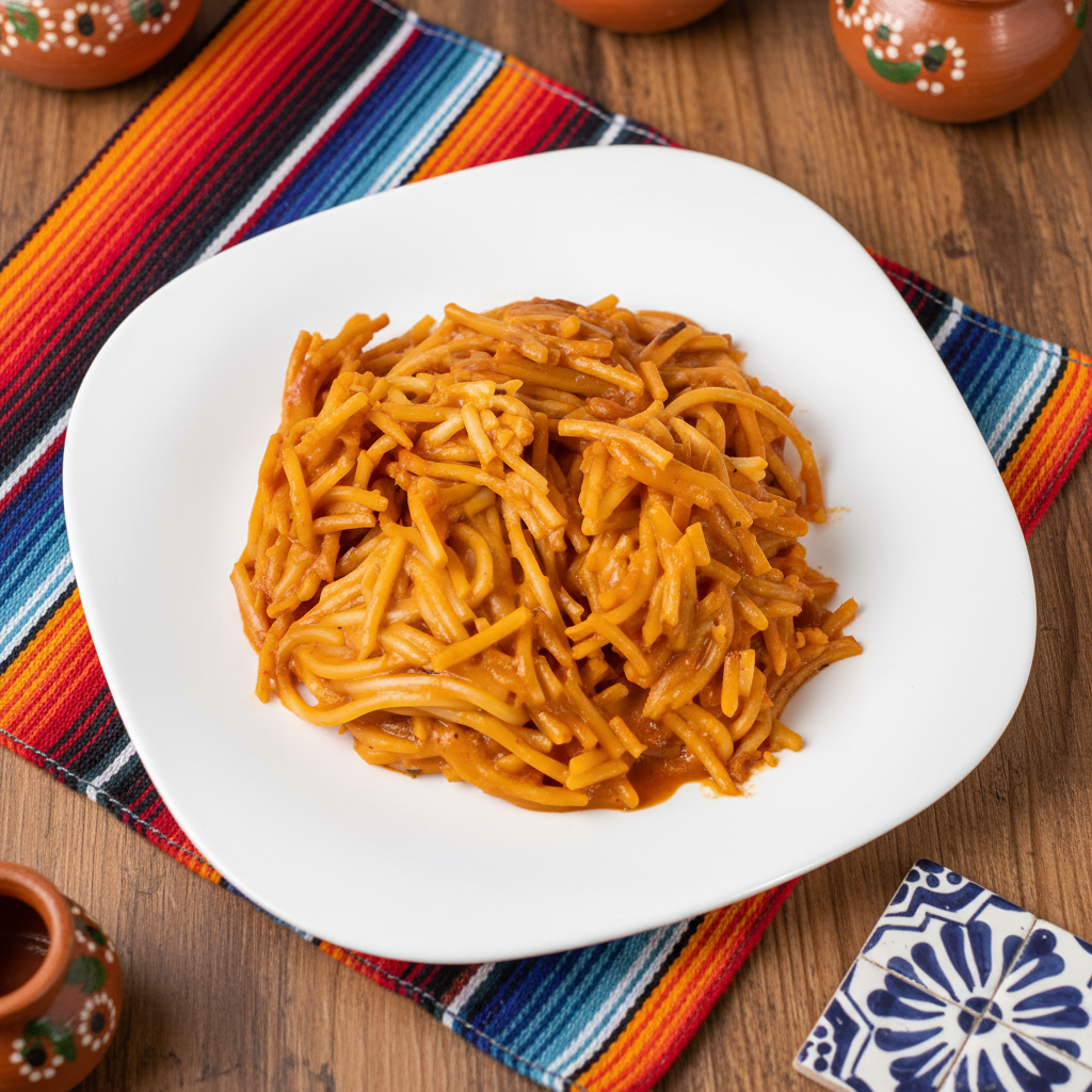 ESPAGUETI EN SALSA DE JITOMATE ROSTIZADO