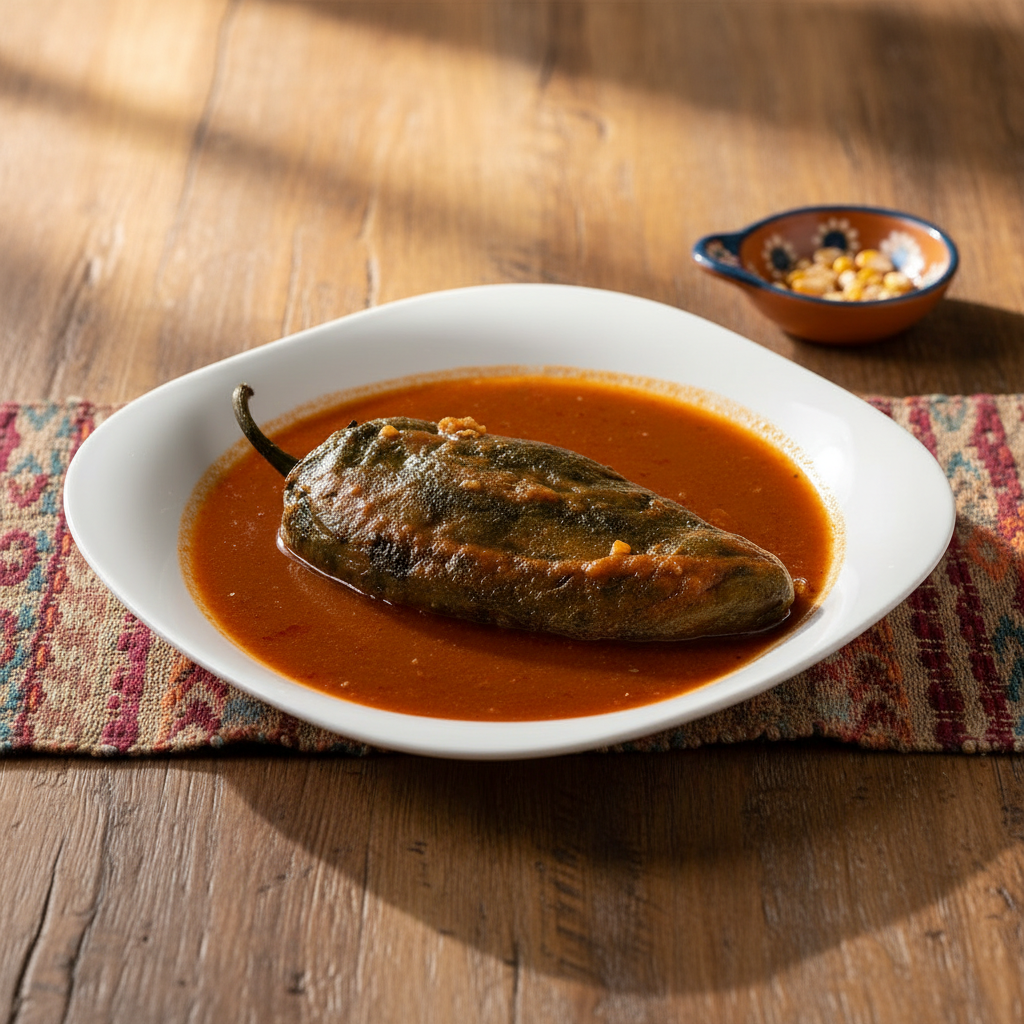 CHILES POBLANOS RELLENOS DE PICADILLO