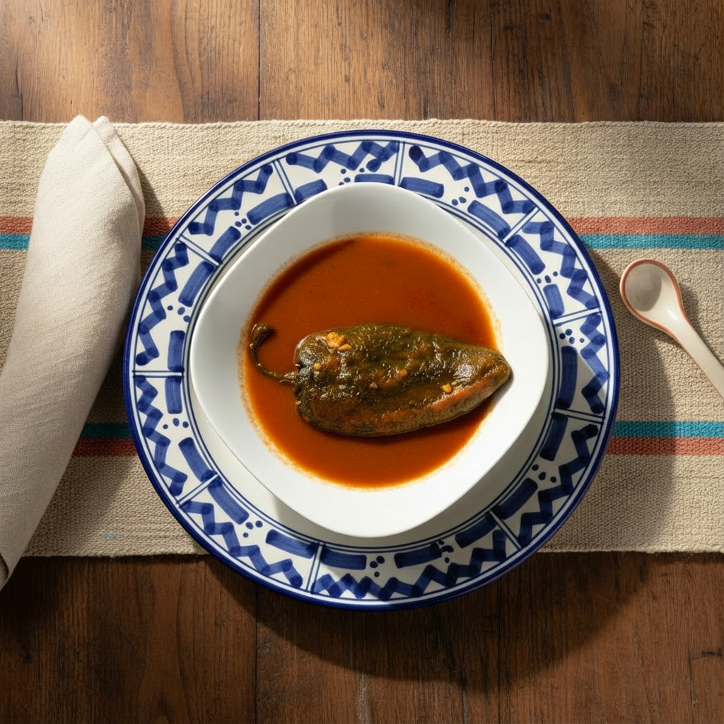 CHILES POBLANOS RELLENOS DE PICADILLO