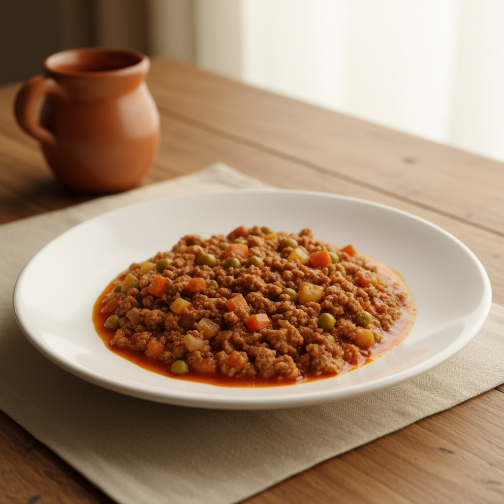 PICADILLO DE CERDO Y DE RES