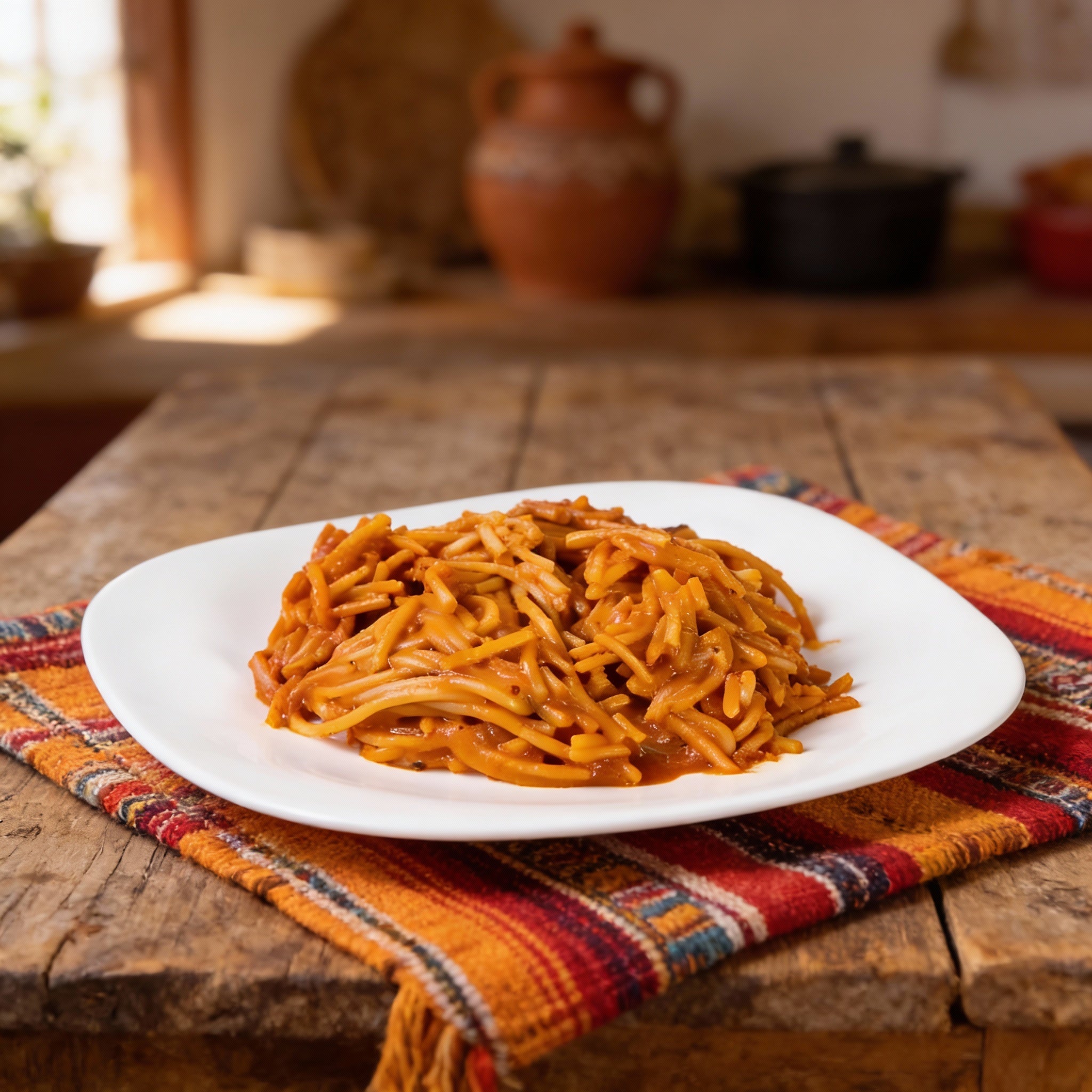 ESPAGUETI EN SALSA DE JITOMATE ROSTIZADO